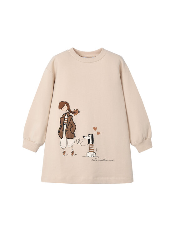 Mayoral Mayoral Kootud kleit 4929 Beež Regular Fit