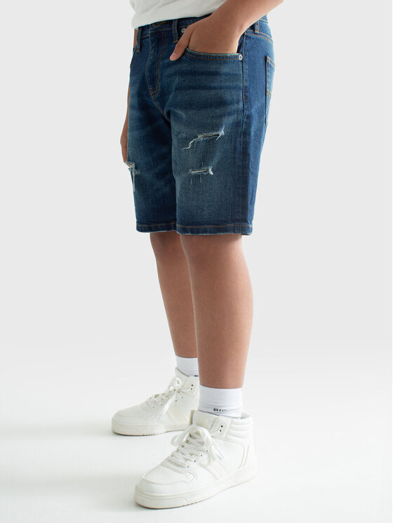 BIG STAR BIG STAR Szorty jeansowe MATT_561_110 Granatowy Bermuda Fit