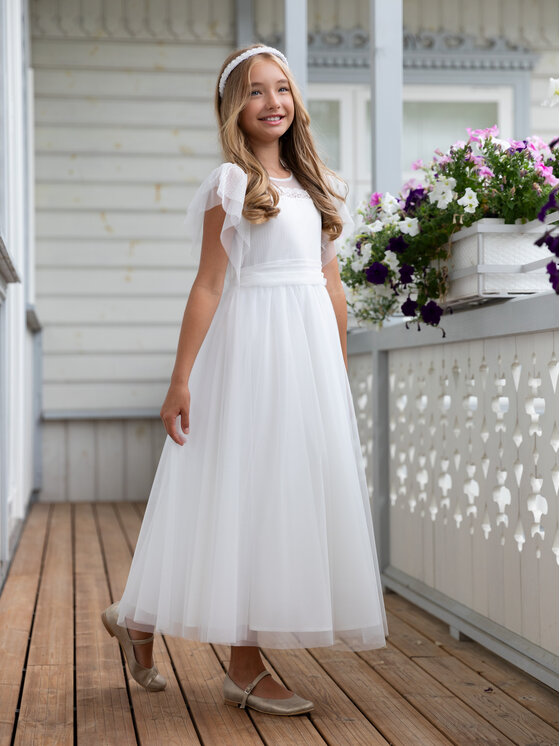 SLY SLY Sukienka 4SM-08 Écru Comfortable Fit