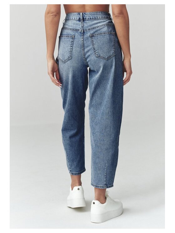 Makadamia Makadamia Jeansy C52 Niebieski Loose Fit