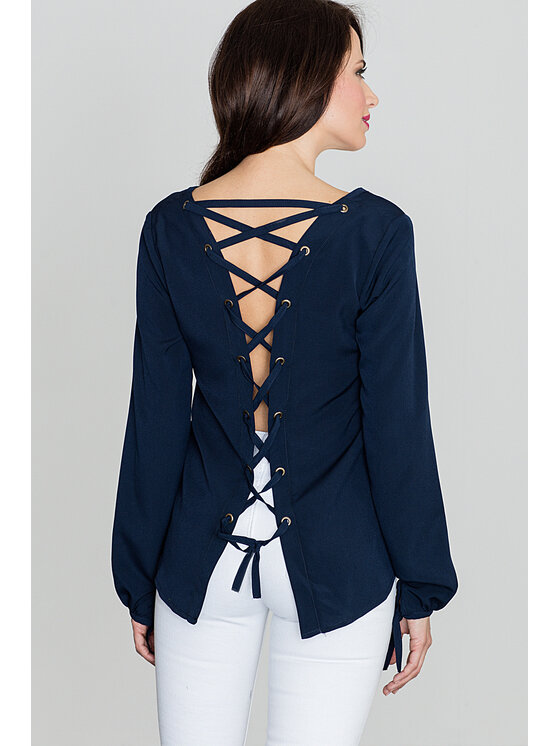 Lenitif Lenitif Blusa K385 Blu scuro Regular Fit