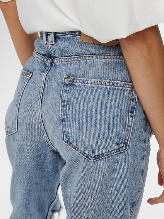 ONLY ONLY Jeans hlače Robyn 15250328 Modra Straight Fit