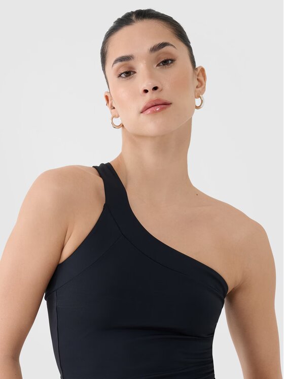 4F 4F Tričko 4FRSS25TSLEF222-20S Čierna Slim Fit