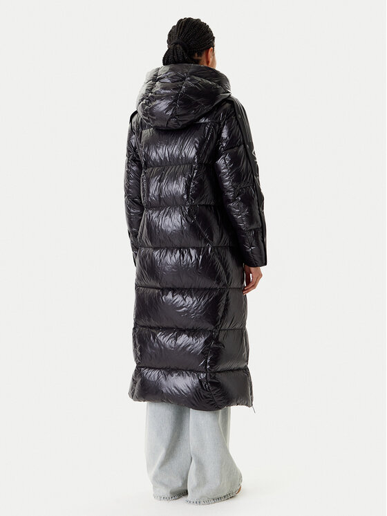 ViCOLO ViCOLO Pūkinė striukė TS0025 Juoda Regular Fit