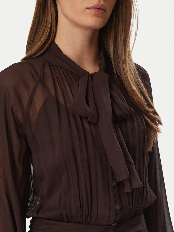Marella Marella Koktejlové šaty Garza 2623226101 Hnědá Regular Fit
