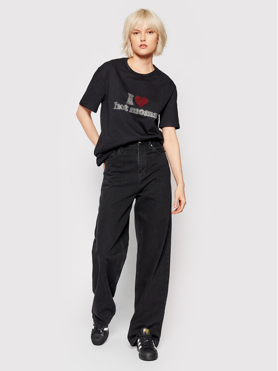 2005 2005 T-Shirt Unisex Hot Moms Czarny Relaxed Fit