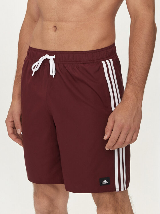 Adidas Kupaće Gaće I Hlače 3-Stripes CLX IR9426 Tamnocrvena Regular Fit