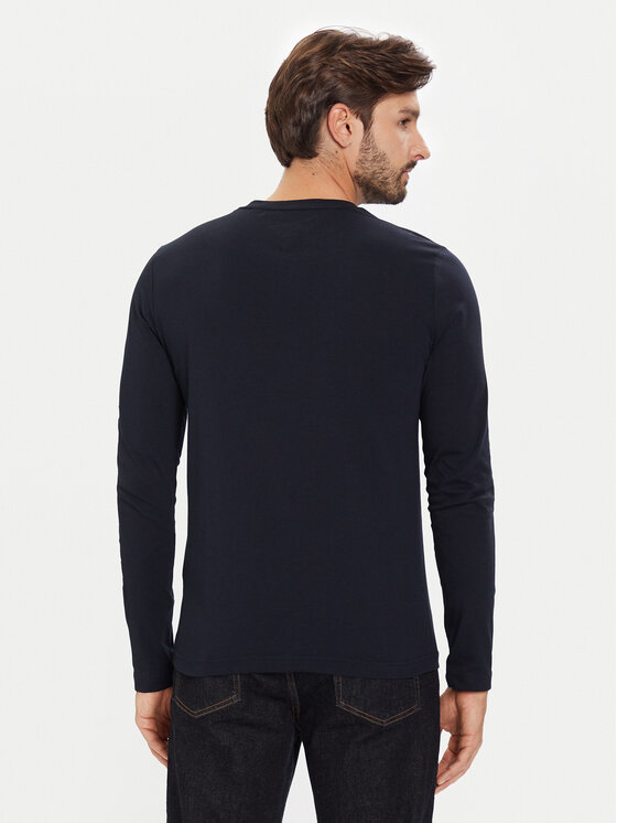 Tommy Hilfiger Tommy Hilfiger Longsleeve Logo MW0MW09096 Granatowy Regular Fit