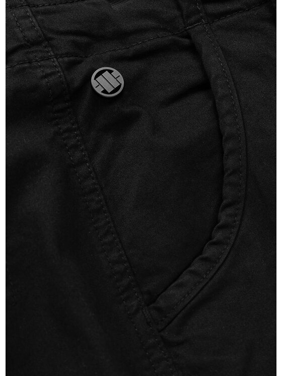 PITBULL PITBULL Szorty materiałowe VOLMER Czarny Regular Fit