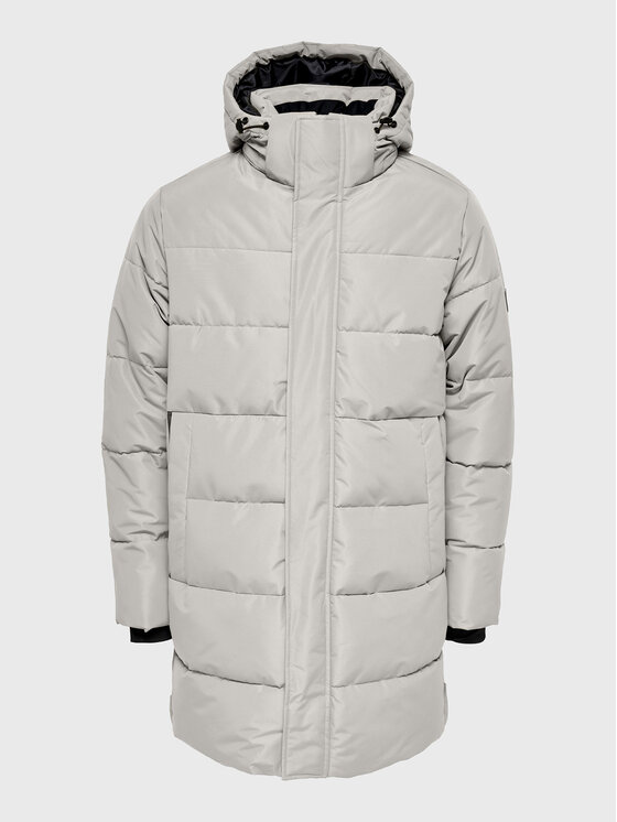 Only & Sons Only & Sons Зимно яке Carl Long 22020156 Сив Regular Fit