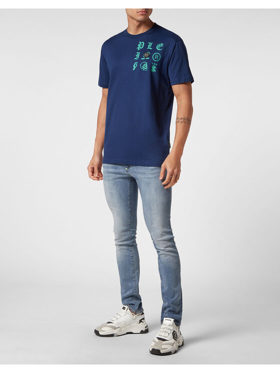 PHILIPP PLEIN PHILIPP PLEIN Tričko 517 Modrá Regular Fit