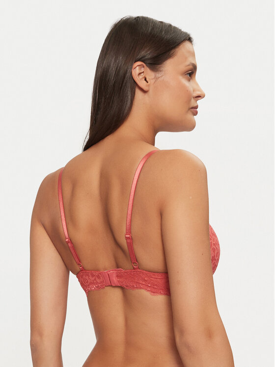 Hunkemöller Hunkemöller Biustonosz z fiszbiną Marine 206320 Czerwony