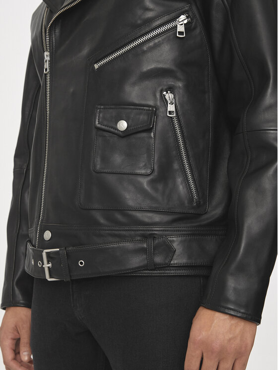Calvin Klein Jeans Calvin Klein Jeans Odinė striukė J30J325600 Juoda Regular Fit