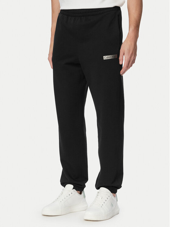Calvin Klein Pantaloni trening LV04LG212G Negru Regular Fit