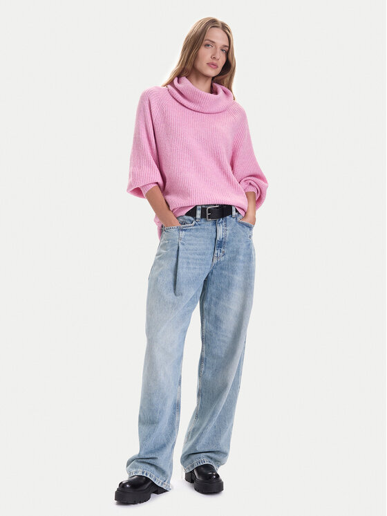 ONLY ONLY Dolčevita Whitney 15353187 Ružičasta Oversize