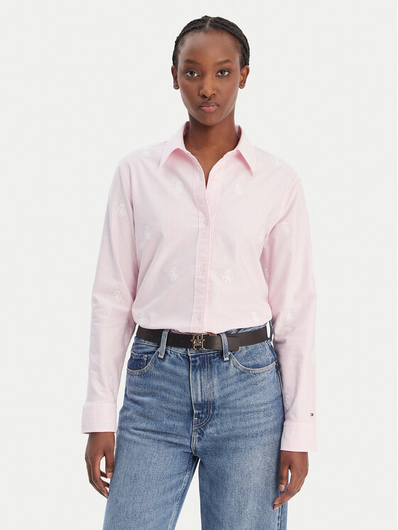 Tommy Hilfiger Tommy Hilfiger Košile WW0WW49386 Růžová Regular Fit