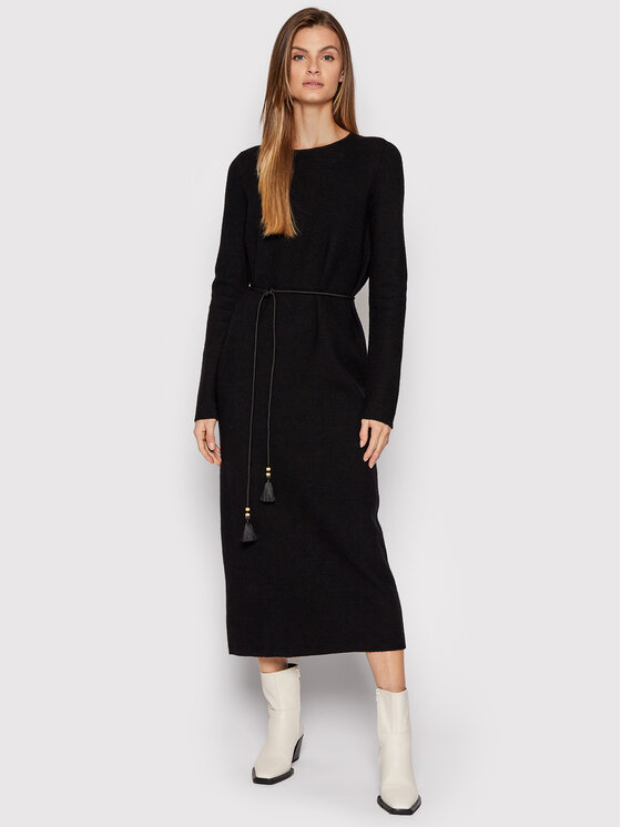 Tory Burch Tory Burch Трикотажна сукня 86261 Чорний Regular Fit