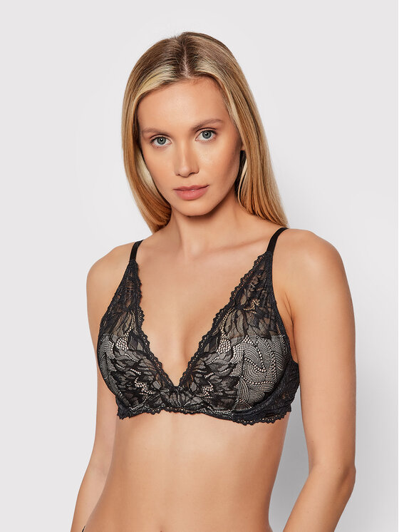 Calvin Klein Underwear Nedrček s kostjo 000QF6396E Črna
