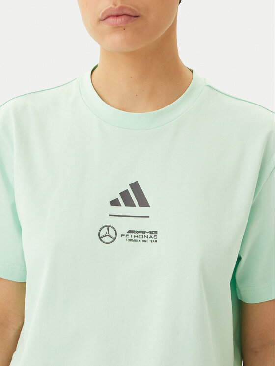 adidas adidas Marškinėliai Mercedes - AMG Petronas Formula One Team Premium JY3077 Žalia Loose Fit