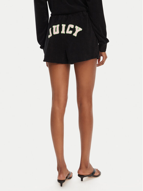 Juicy Couture Juicy Couture Pantaloni scurți sport Perkin JCWHS125322 Negru Relaxed Fit