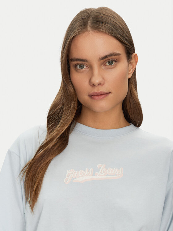Guess Guess T-krekls W5GI29 K8HM0 Zils Regular Fit