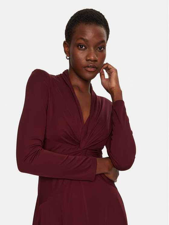 LAUREN RALPH LAUREN LAUREN RALPH LAUREN Sukienka codzienna 250951399001 Bordowy Regular Fit