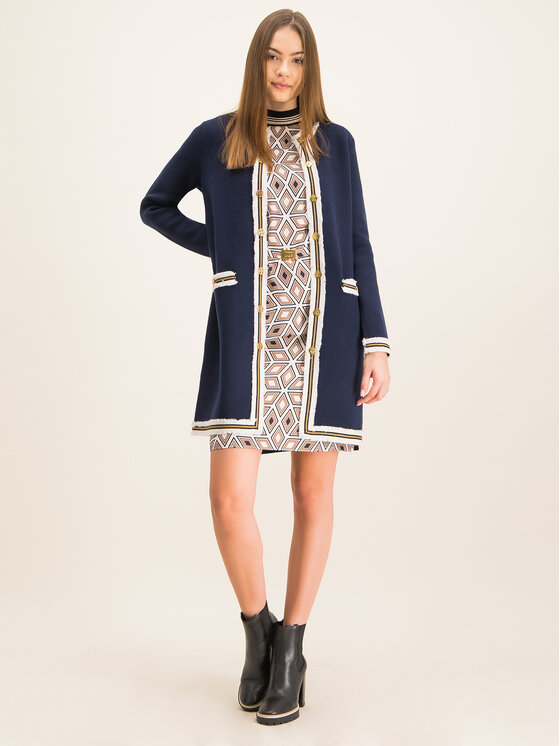 Tory Burch Tory Burch Ζακέτα Fringe Kendra 59786 Σκούρο μπλε Regular Fit