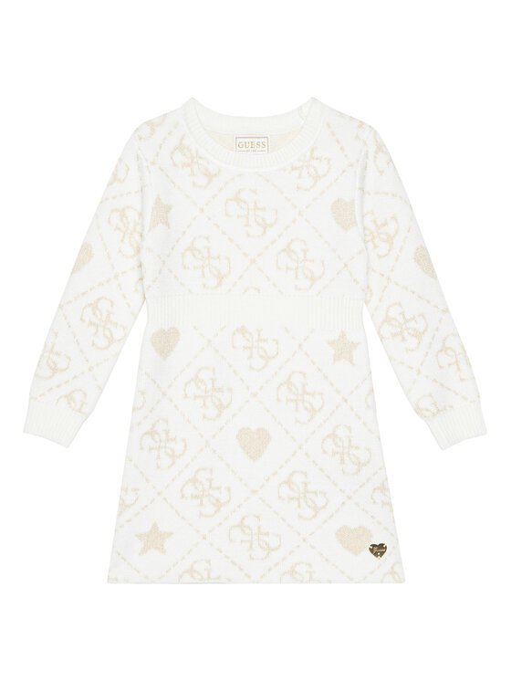 Guess Guess Trikotāžas kleita K5BK02 Z39N0 Bēšs Regular Fit