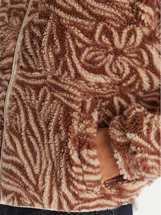 Roxy Roxy Fliso džemperis Blury Cloud 236ERJPF03 Ruda Regular Fit