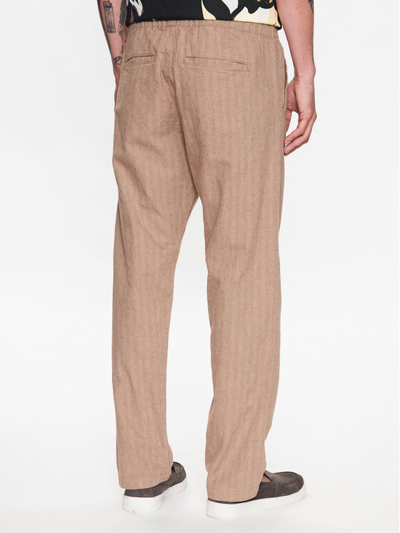 Pantaloni di tessuto 12234593 Beige Loose Fit