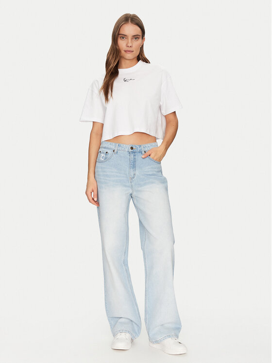 Karl Kani Karl Kani T-Shirt 6137873 Biały Cropped Fit