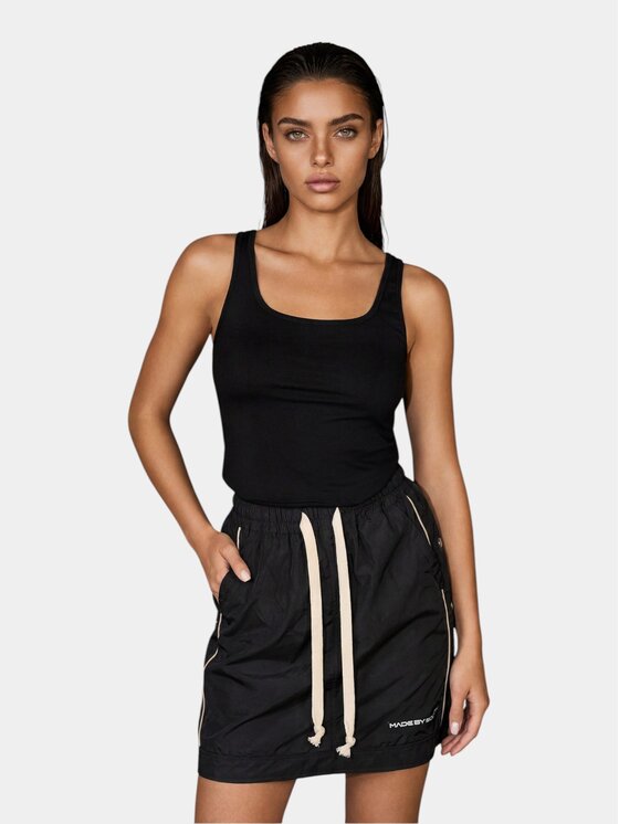 MADE BY SOCIETY MADE BY SOCIETY T-Shirt Maiou ECHO - M27398 Czarny Basic Fit