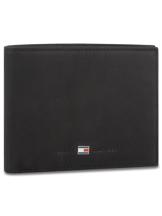 Tommy Hilfiger Tommy Hilfiger Liels vīriešu maks Johnson Cc And Coin Pocket AM0AM82565/AM0AM00659 Melns