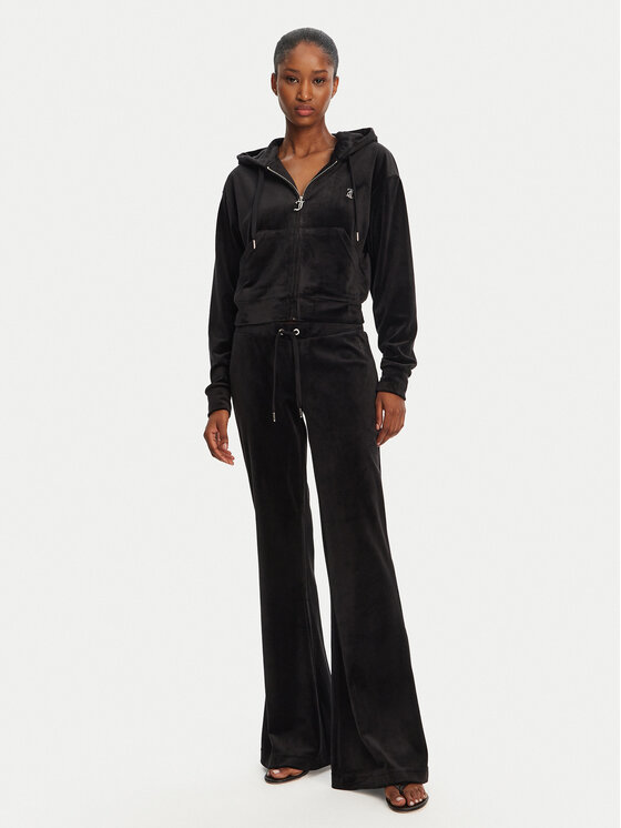Juicy Couture Juicy Couture Світшот Iccle JCWAS125308 Чорний Loose Fit