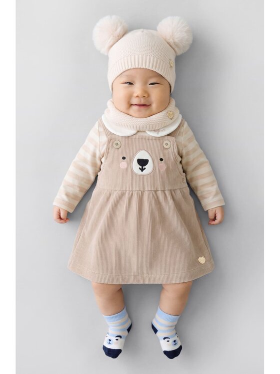 Guess Kids Guess Kids Sukienka codzienna 185307 Beżowy Classic Fit