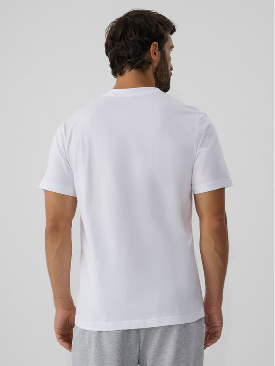 4F 4F T-Shirt STUDIO 4F Biały Regular Fit