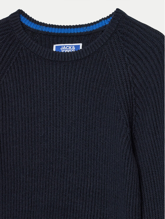 Jack & Jones Junior Jack & Jones Junior Sweter 12258886 Granatowy Relaxed Fit