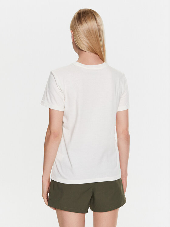 Wrangler Wrangler Majica Logo Tee WC5FGEM22 112326341 Écru Regular Fit