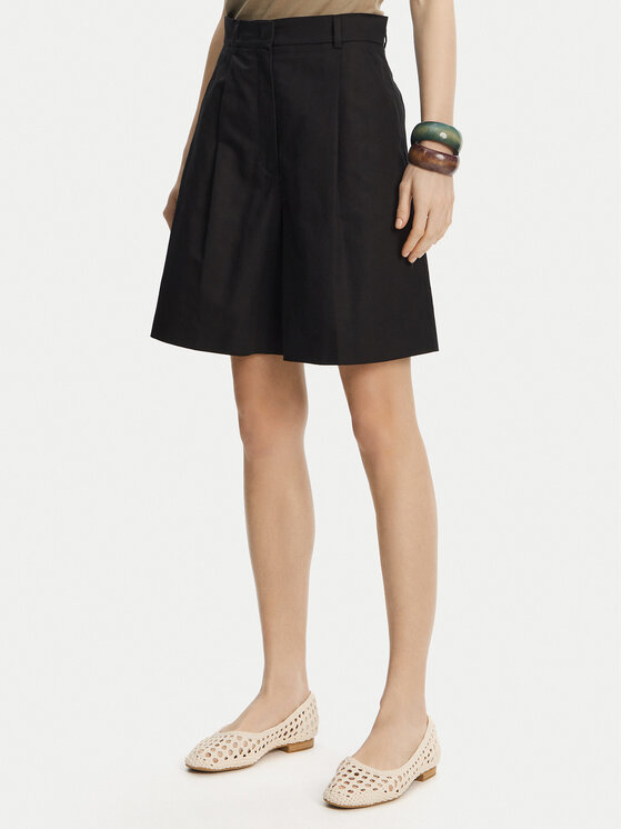 Weekend Max Mara Weekend Max Mara Bermuda nadrág Ecuba 2515141032 Fekete Regular Fit