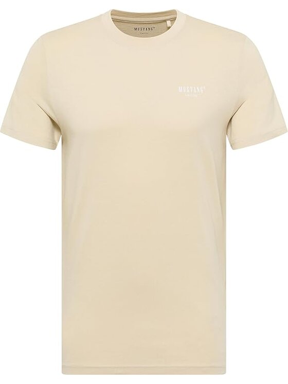 Mustang Mustang T-Shirt Style Austin Beżowy Regular Fit