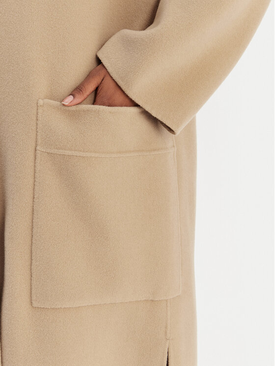 Weekend Max Mara Weekend Max Mara Płaszcz wełniany Galosce 2615011021 Beżowy Relaxed Fit