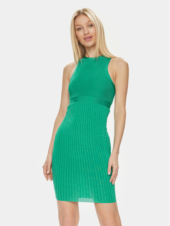 Marciano Guess Marciano Guess Úpletové šaty 4GGK08 5814Z Zelená Bodycon Fit