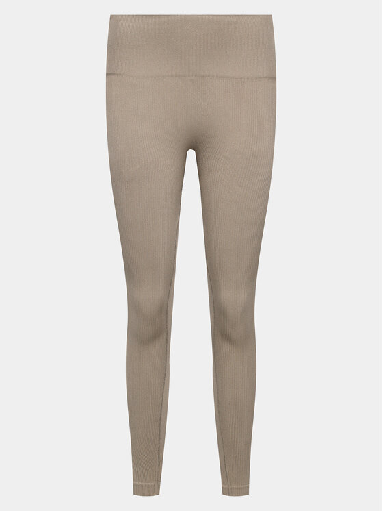 Athlecia Athlecia Pajkice Aideny W Seamless Rib Tights EA231402 Rjava Regular Fit