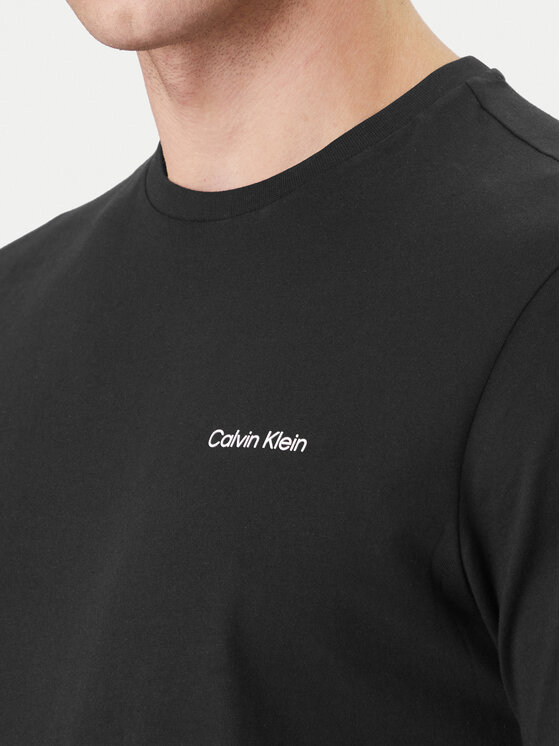 Calvin Klein Calvin Klein T-shirt Micro Logo LV04LC255G Crna Regular Fit