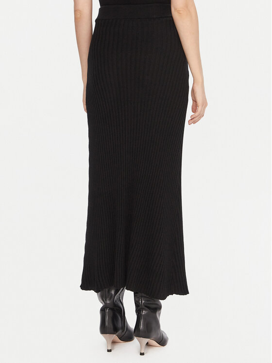 Kontatto Kontatto Fustă maxi 3M0955C Negru Regular Fit