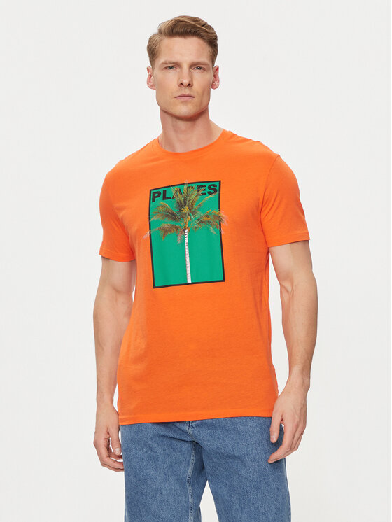 United Colors Of Benetton United Colors Of Benetton Tricou 3P7XU108X Portocaliu Regular Fit