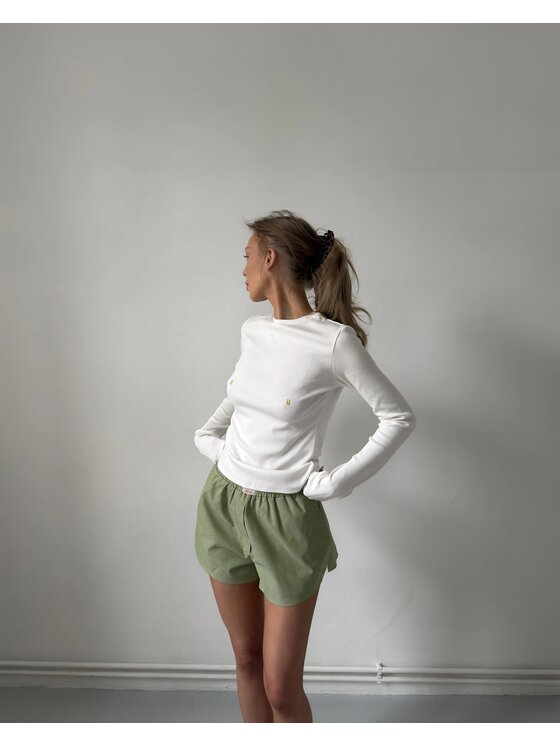 Le Songe Le Songe Longsleeve PISTACHIO Biały Basic Fit