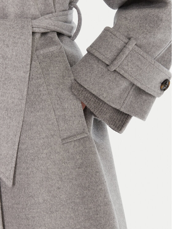 Marella Marella Płaszcz wełniany Tenna 2523016071 Szary Regular Fit