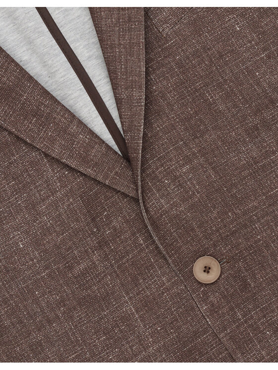 Borgio Borgio Marynarka lumarzo_braz Brązowy Slim Fit