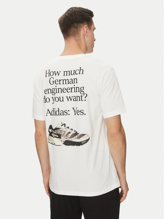 adidas adidas T-krekls German Engineering Graphic JP1527 Balts Regular Fit